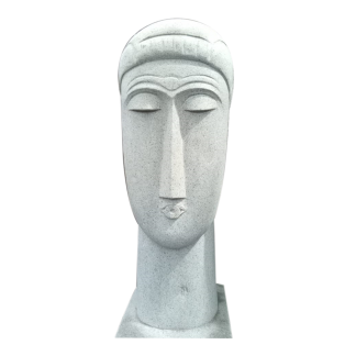 tribal-head-statue-riverstone